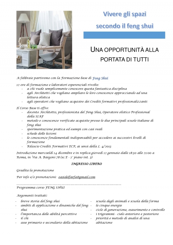 Serata FENG Shui